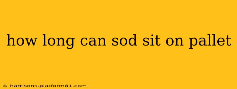 how long can sod sit on pallet