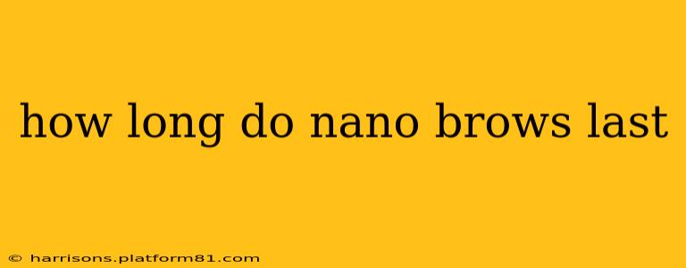 how long do nano brows last