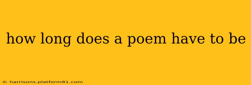 how long does a poem have to be
