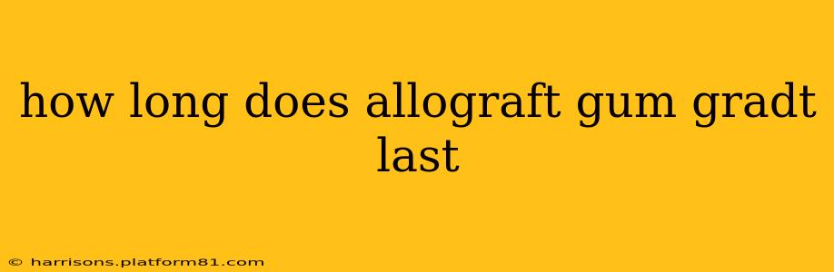 how long does allograft gum gradt last