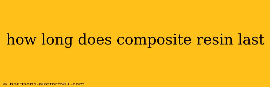 how long does composite resin last