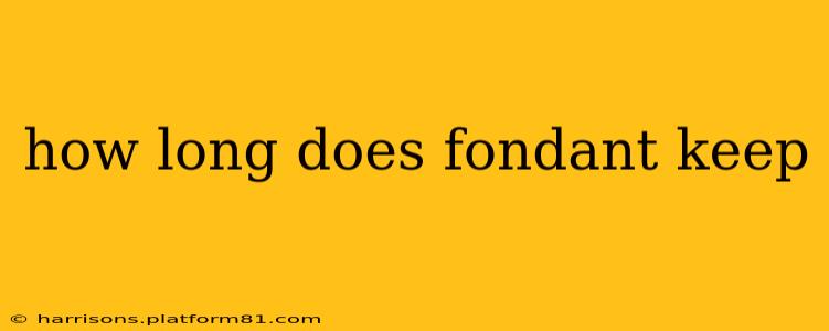 how long does fondant keep