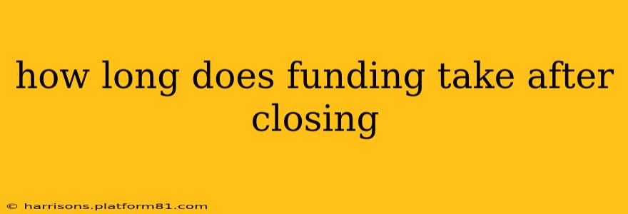 how long does funding take after closing