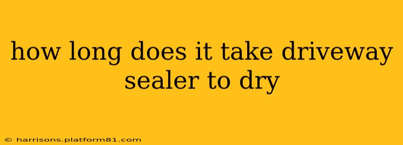 how long does it take driveway sealer to dry