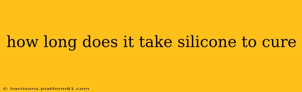 how long does it take silicone to cure