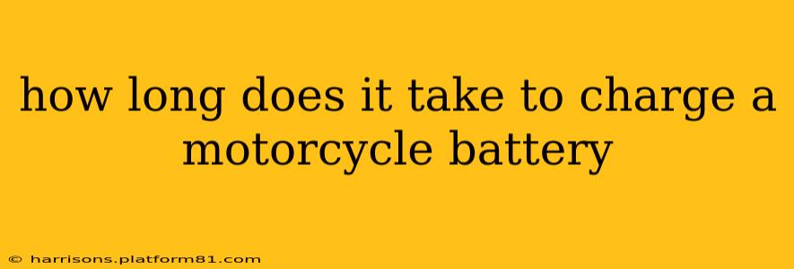 how long does it take to charge a motorcycle battery