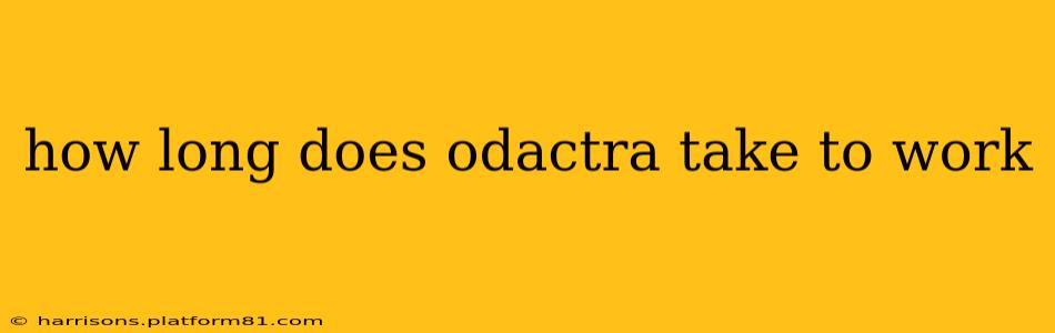 how long does odactra take to work