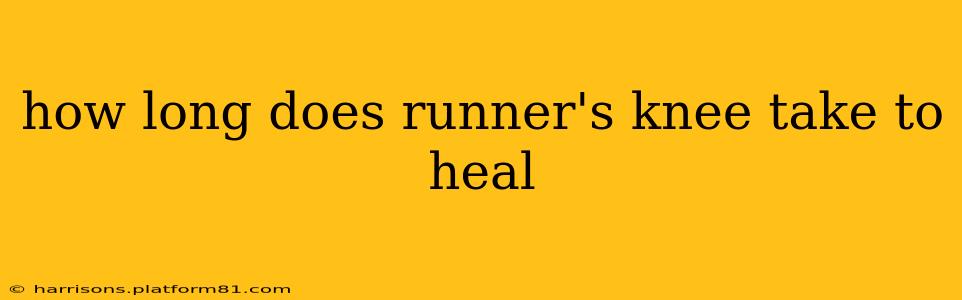how long does runner's knee take to heal