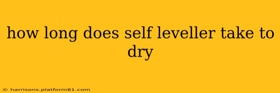 how long does self leveller take to dry