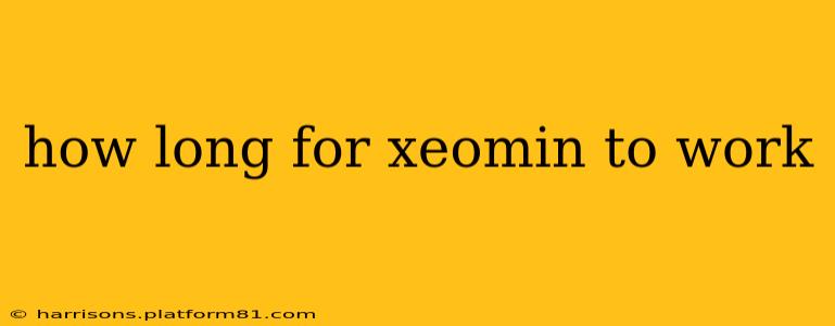 how long for xeomin to work