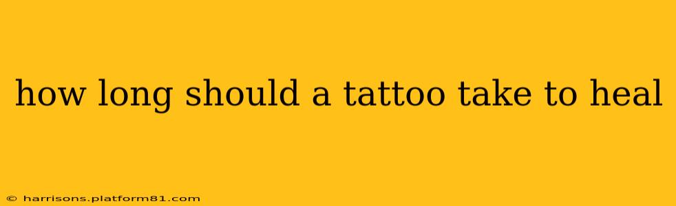 how long should a tattoo take to heal