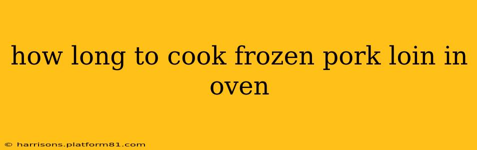 how long to cook frozen pork loin in oven