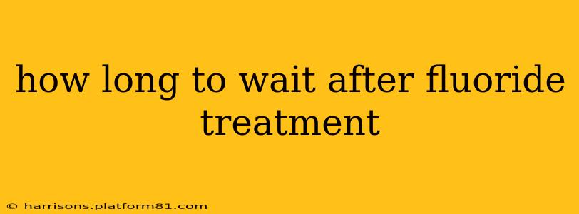how long to wait after fluoride treatment