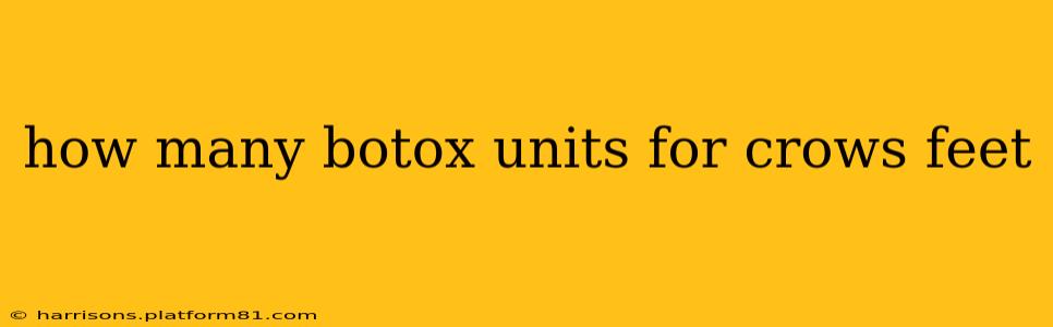 how many botox units for crows feet