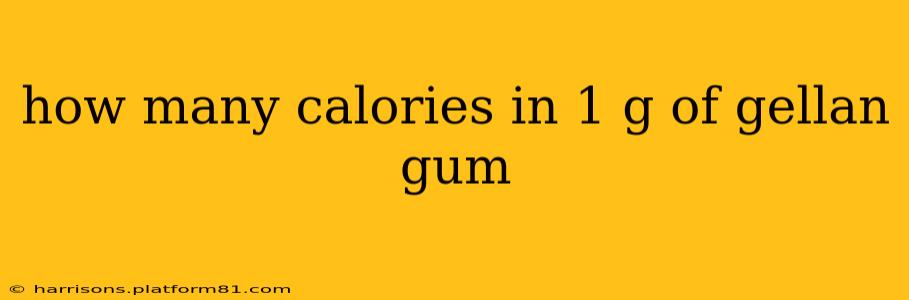 how many calories in 1 g of gellan gum