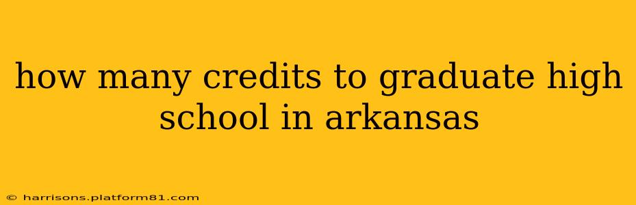 how many credits to graduate high school in arkansas