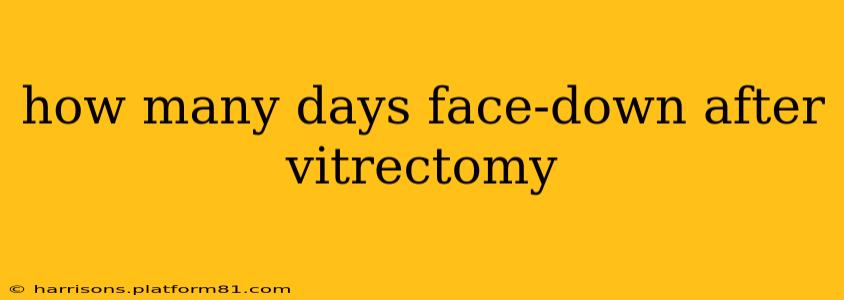how many days face-down after vitrectomy