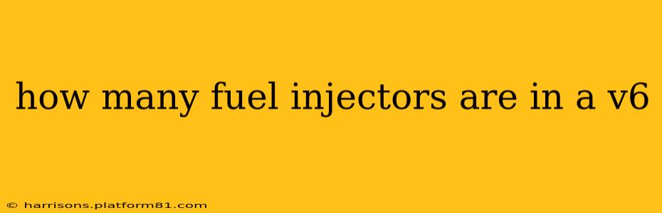 how many fuel injectors are in a v6