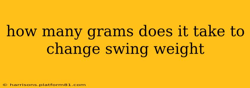 how many grams does it take to change swing weight