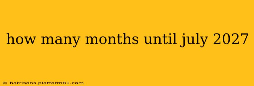 how many months until july 2027