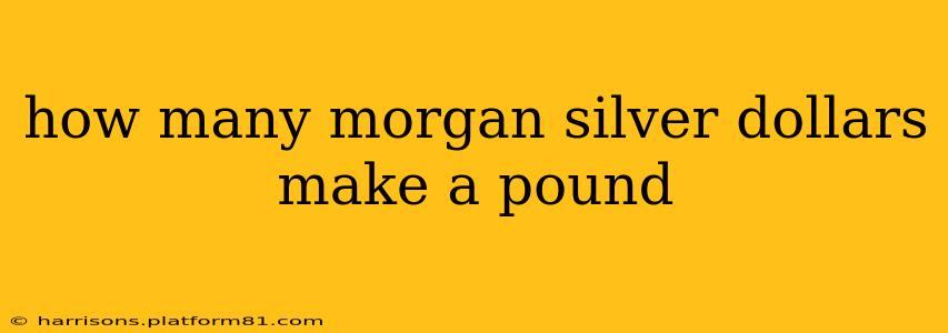how many morgan silver dollars make a pound