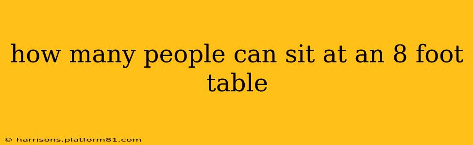 how many people can sit at an 8 foot table