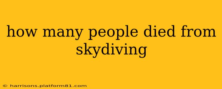 how many people died from skydiving