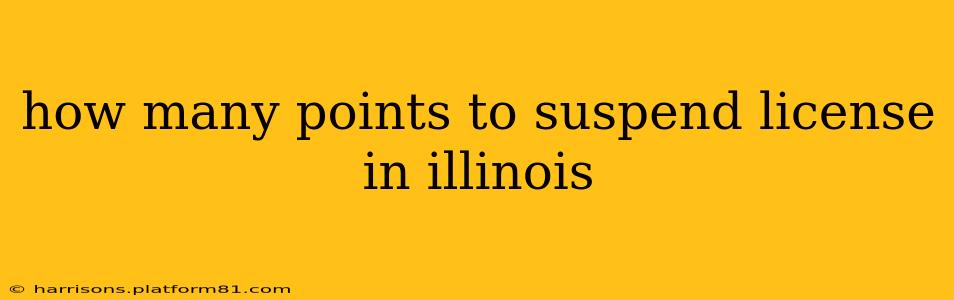 how many points to suspend license in illinois