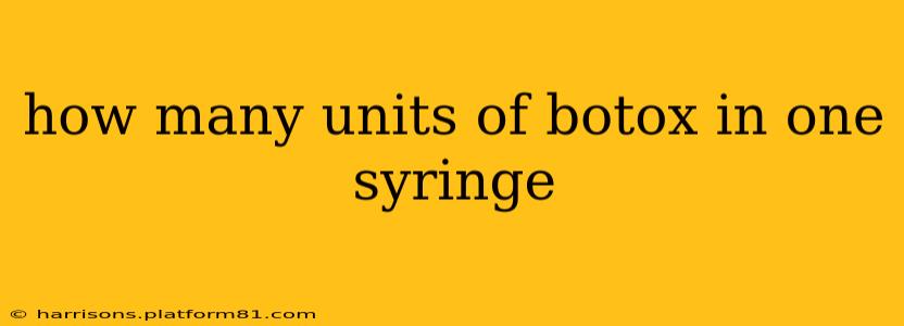 how many units of botox in one syringe