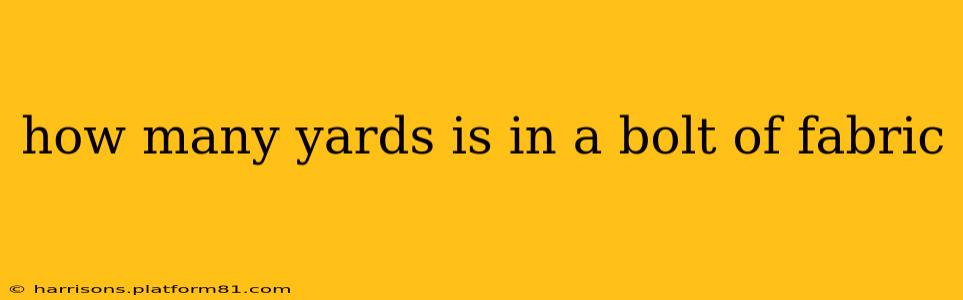 how many yards is in a bolt of fabric
