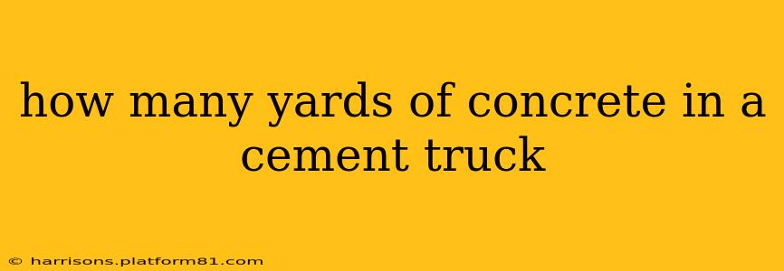 how many yards of concrete in a cement truck