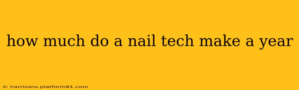 how much do a nail tech make a year