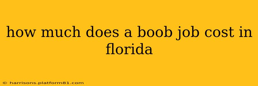 how much does a boob job cost in florida