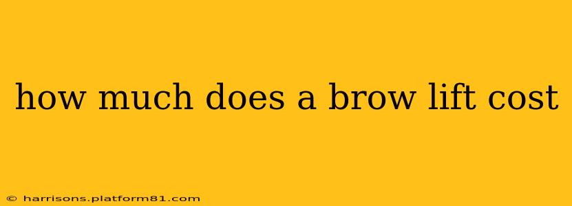 how much does a brow lift cost