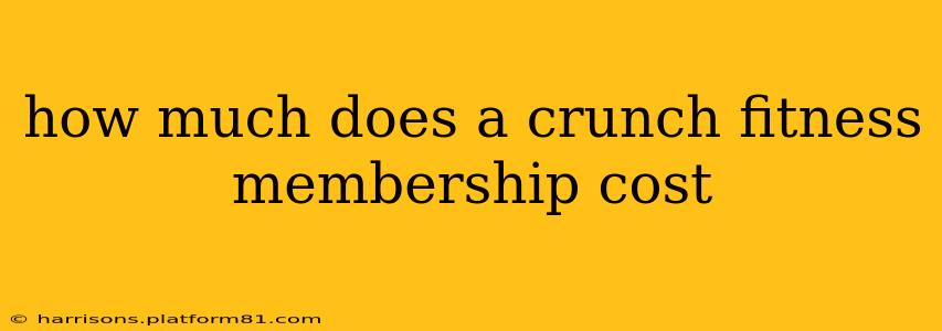 how much does a crunch fitness membership cost