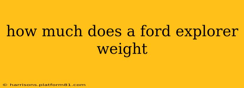 how much does a ford explorer weight