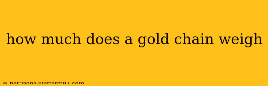 how much does a gold chain weigh