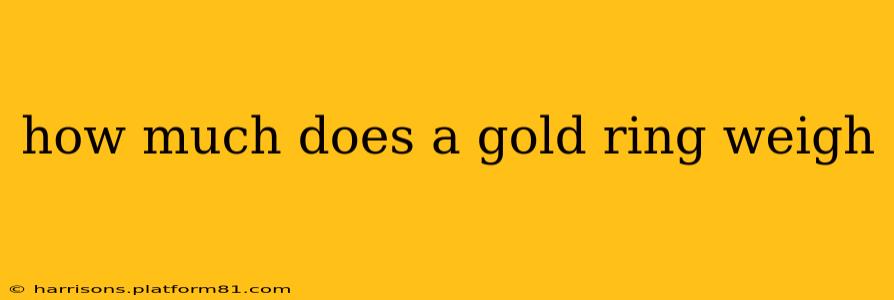 how much does a gold ring weigh