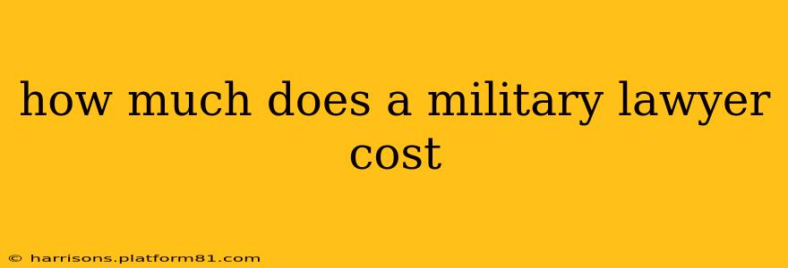 how much does a military lawyer cost