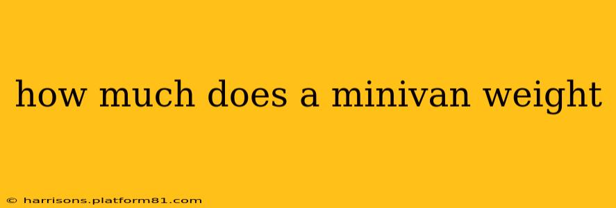 how much does a minivan weight