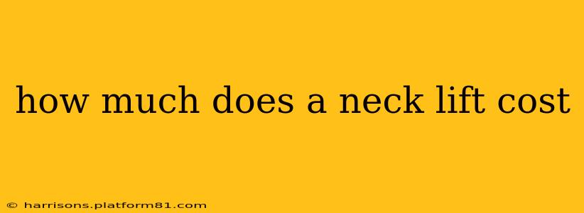how much does a neck lift cost