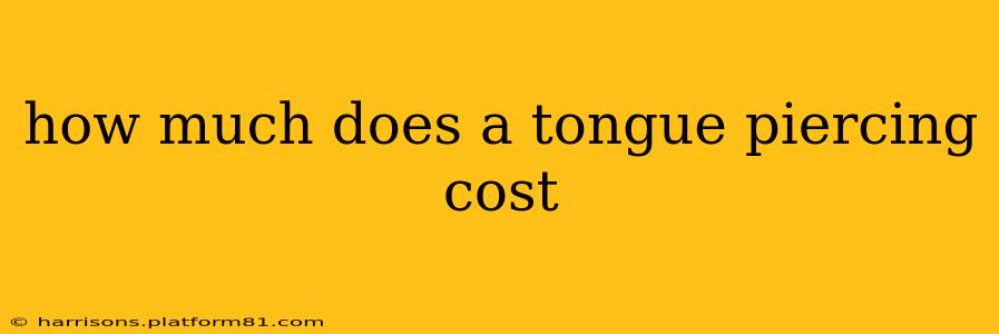 how much does a tongue piercing cost