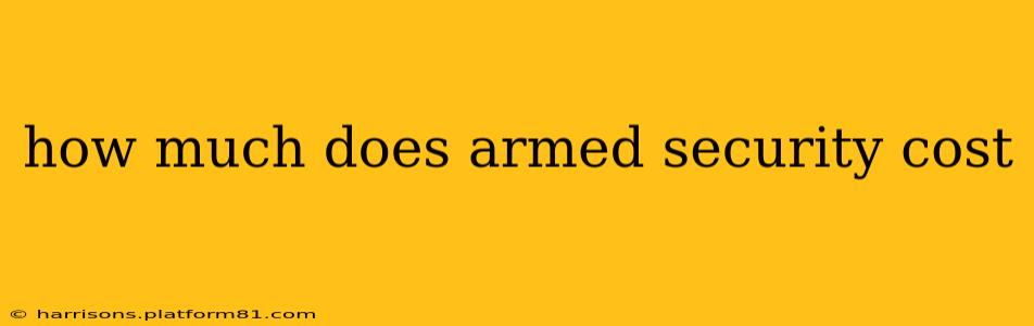 how much does armed security cost