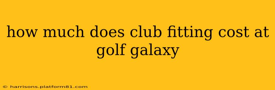 how much does club fitting cost at golf galaxy