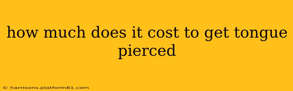 how much does it cost to get tongue pierced