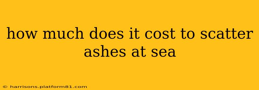 how much does it cost to scatter ashes at sea