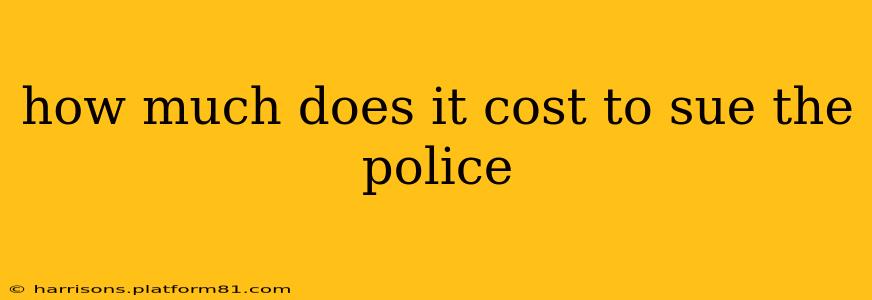 how much does it cost to sue the police