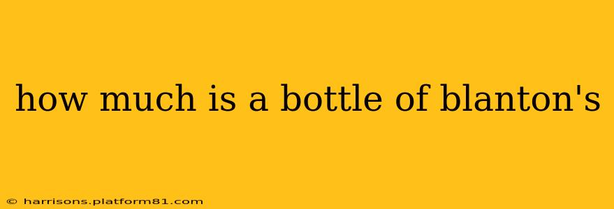 how much is a bottle of blanton's