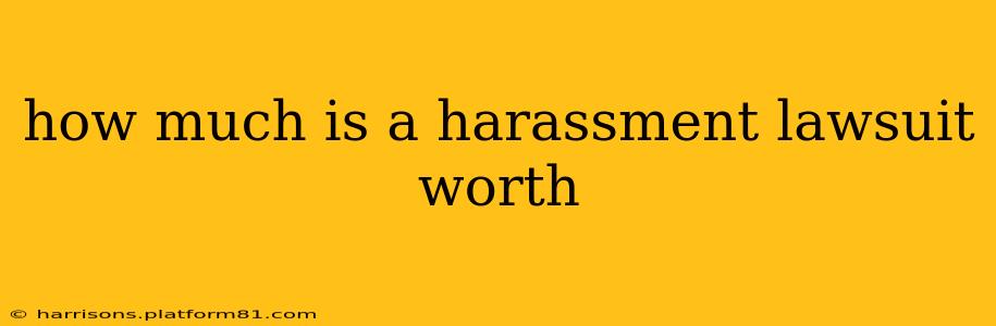 how much is a harassment lawsuit worth
