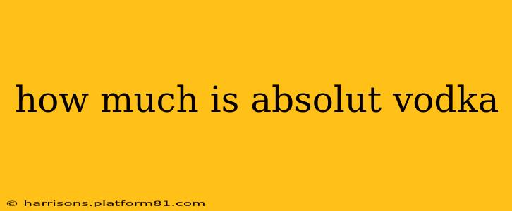 how much is absolut vodka